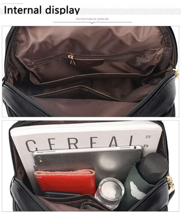 Women Leather Backpack || Balida Ladies Knapsack Schoolbag - Image 8