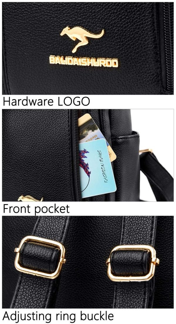 Women Leather Backpack || Balida Ladies Knapsack Schoolbag - Image 12