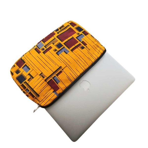 African Print Fabric Ankara Laptop Sleeve (15 Inch) - Image 6