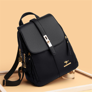 black fashion backpack for ladies UK