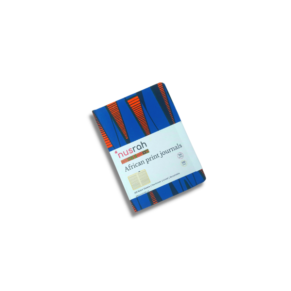 blue ankara hardcover notepad