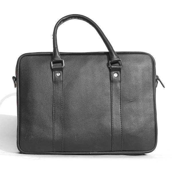 15 Inches Leather Laptop Bag | Laptop Briefcase Bag for Men/Women (Black) - Image 11