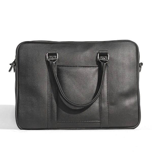 15 Inches Leather Laptop Bag | Laptop Briefcase Bag for Men/Women (Black) - Image 12