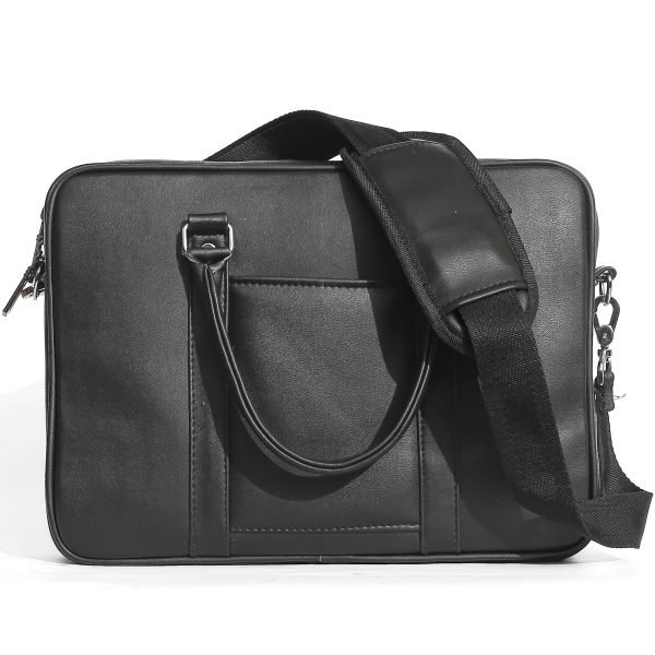15 Inches Leather Laptop Bag | Laptop Briefcase Bag for Men/Women (Black) - Image 9