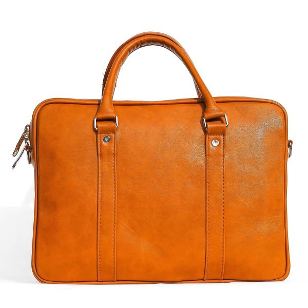 17 Inches Leather Laptop Bag | Laptop Briefcase Bag for Men/Women (Light Brown) - Image 3