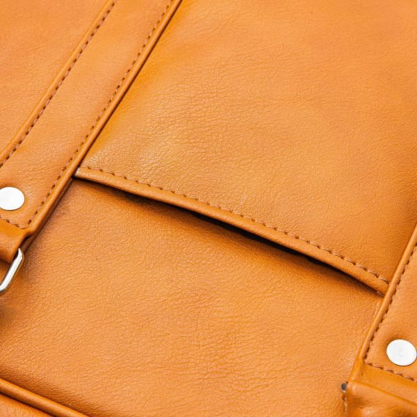 17 Inches Leather Laptop Bag | Laptop Briefcase Bag for Men/Women (Light Brown) - Image 6