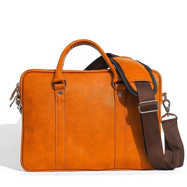 17 Inches Leather Laptop Bag | Laptop Briefcase Bag for Men/Women (Light Brown) - Image 4