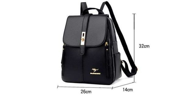 Women Leather Backpack || Balida Ladies Knapsack Schoolbag - Image 7