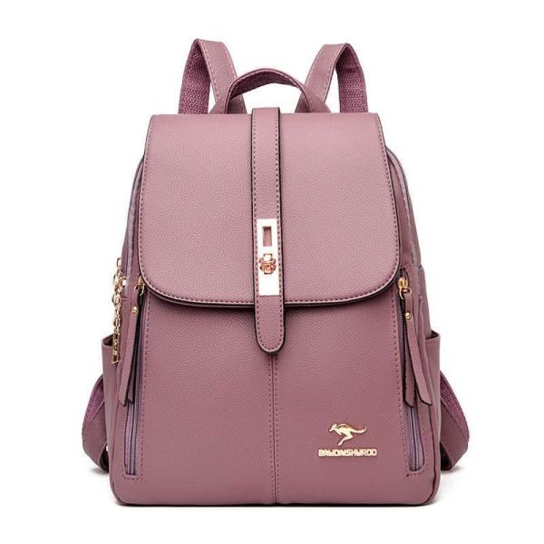 Women Leather Backpack || Balida Ladies Knapsack Schoolbag - Image 3