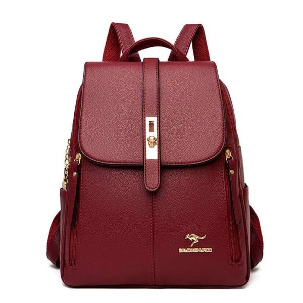 Women Leather Backpack || Balida Ladies Knapsack Schoolbag - Image 4