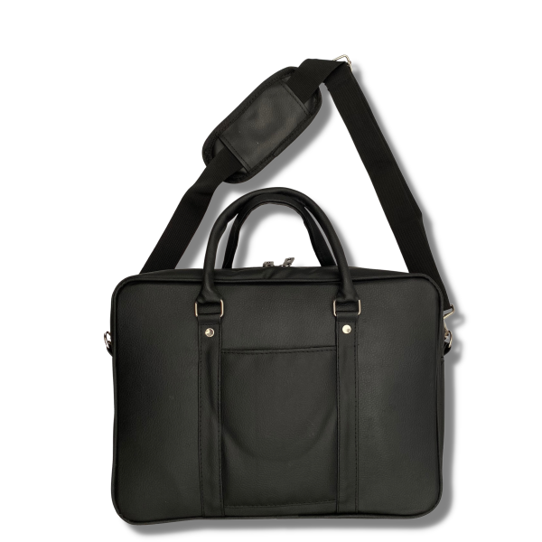 15 Inches Leather Laptop Bag | Laptop Briefcase Bag for Men/Women (Black) - Image 4