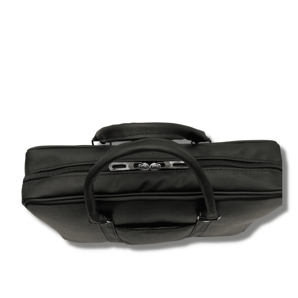 15 Inches Leather Laptop Bag | Laptop Briefcase Bag for Men/Women (Black) - Image 3