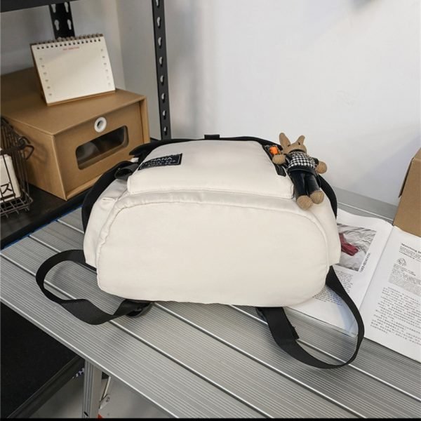 white capacity backpack bottom