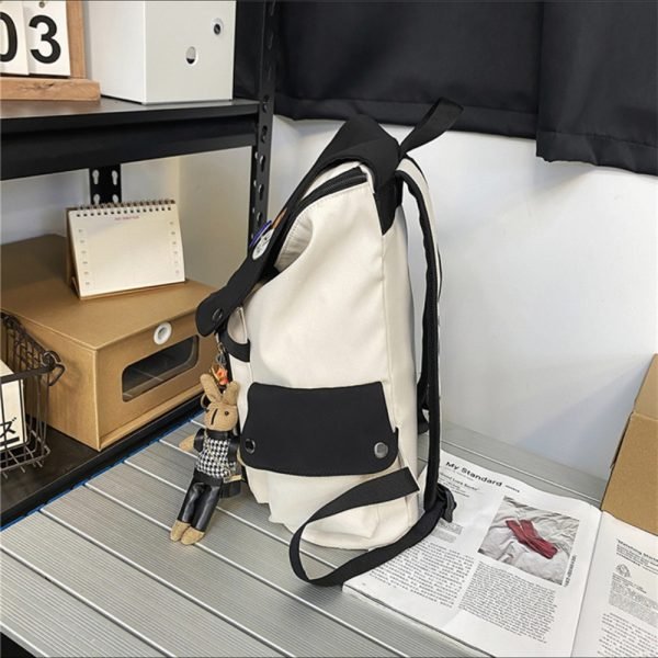 white capacity backpack side view