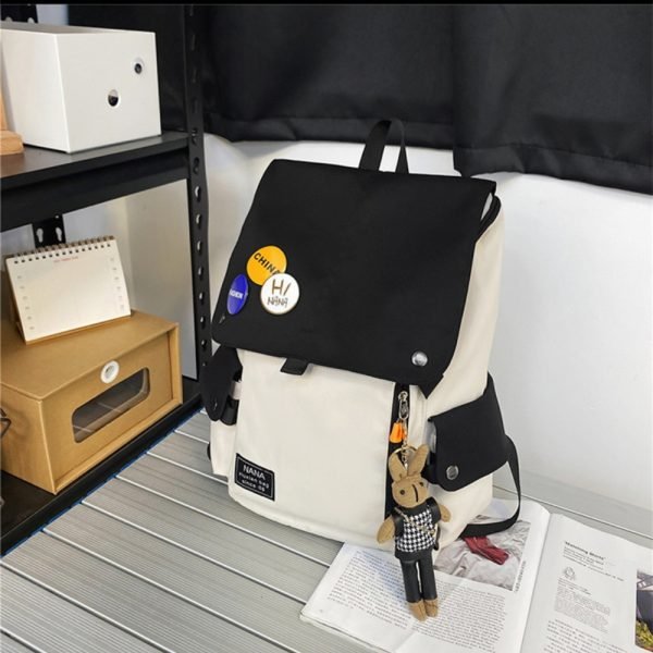 white capacity backpack