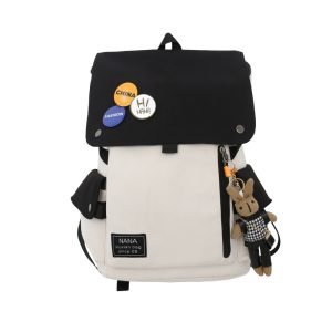 white capacity backpack