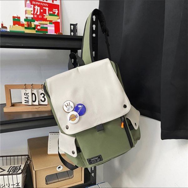 green capacity backpack