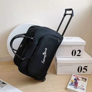 black trolley duffel bag