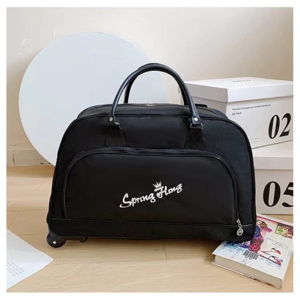 black trolley duffel bag