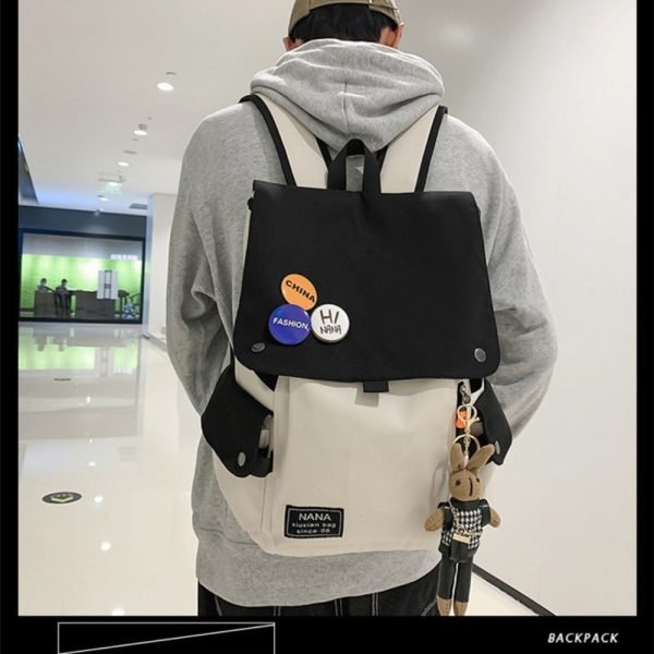 white capacity backpack
