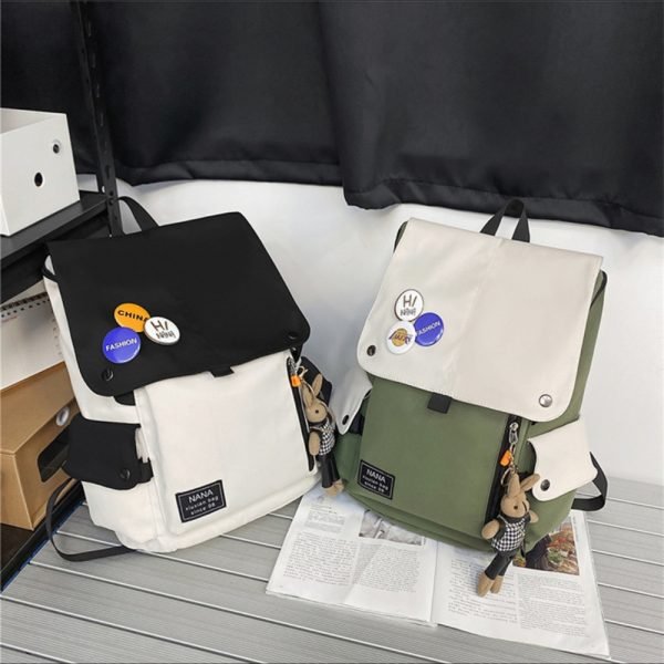 White and green large capacity backpack