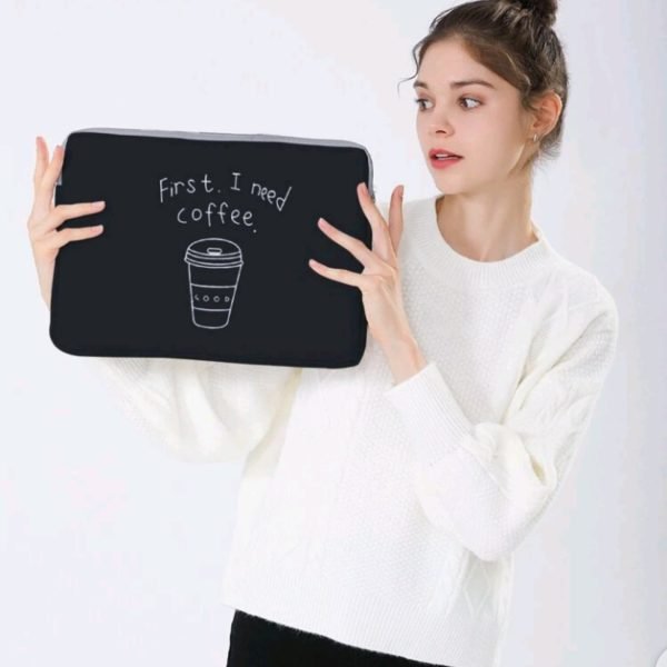 First I need coffee Laptop Pouch - 14 Inches - Image 3