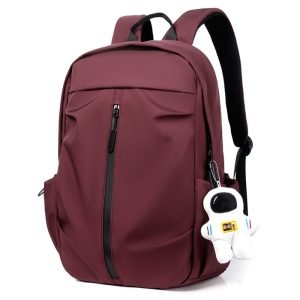 red Leather astronaut backpack