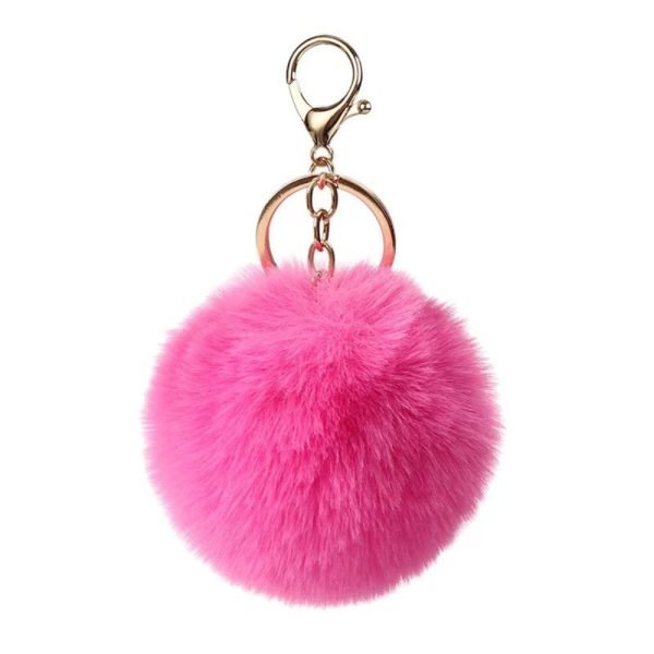 Pom pom key rings | Bag Backpack Ornament - Image 3