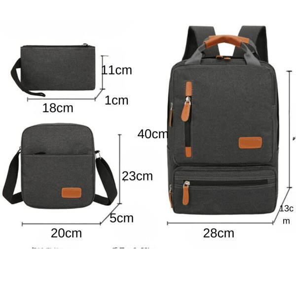 black 3in1 computer backpack size
