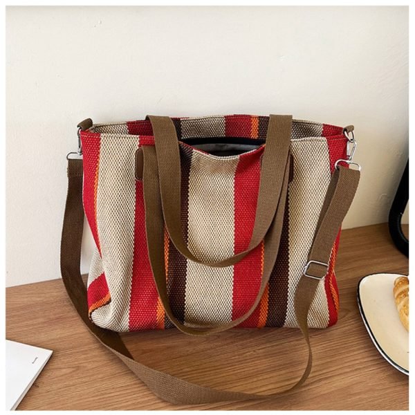 red large capacity tote bag