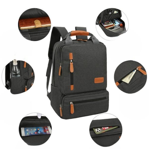 black 3in1 computer backpack