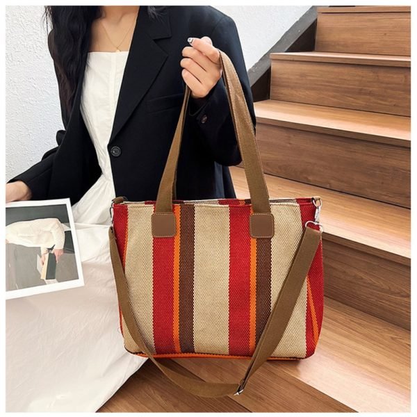 red large capacity tote bag