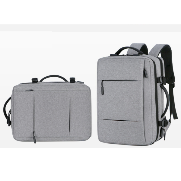 grey expandable backpack