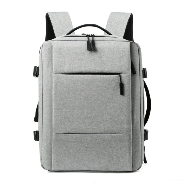 grey expandable backpack