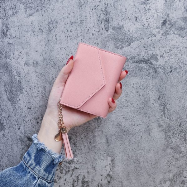 peach tassel wallet