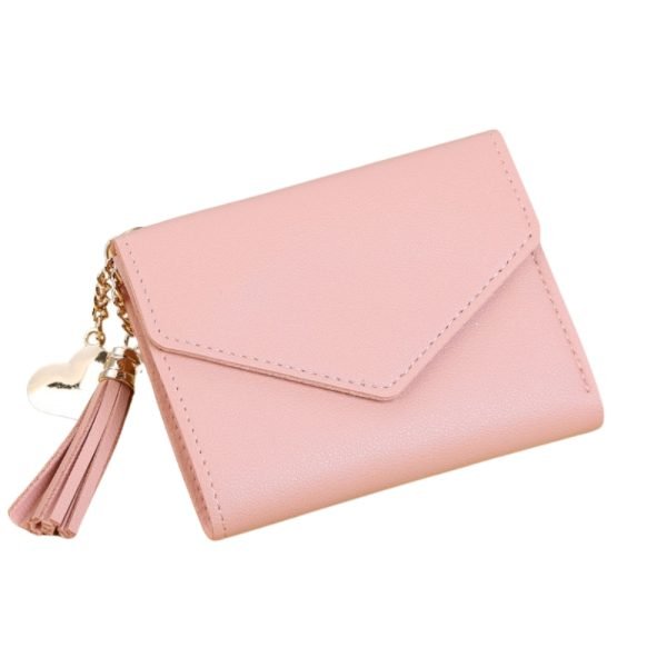 light peach tassel wallet