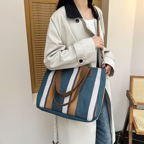 blue large capacity tote bag