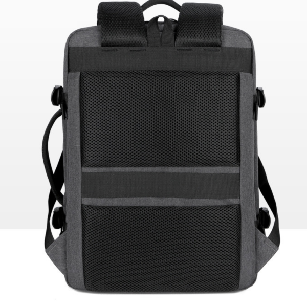 grey expandable backpack bottom