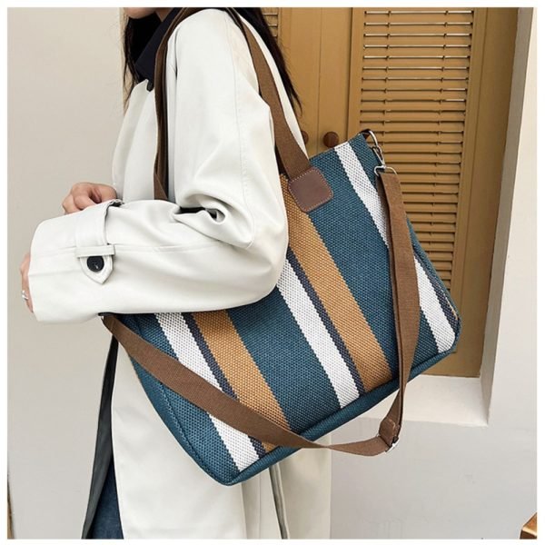 blue large capacity tote bag