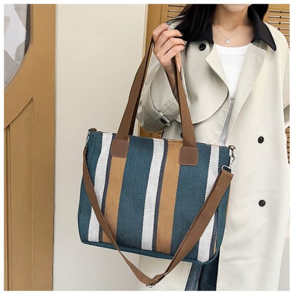 blue large capacity tote bag