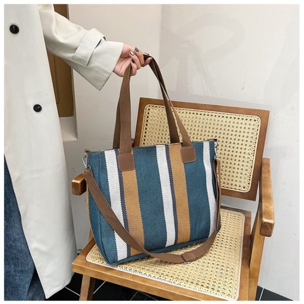 blue large capacity tote bag