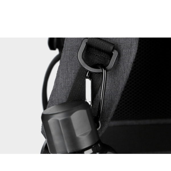 grey expandable backpack