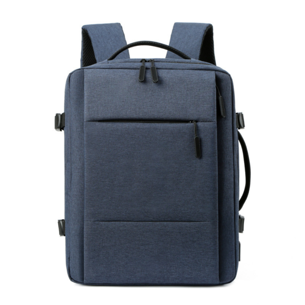 blue expandable backpack