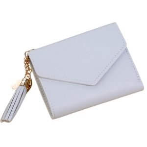 grey tassel wallet