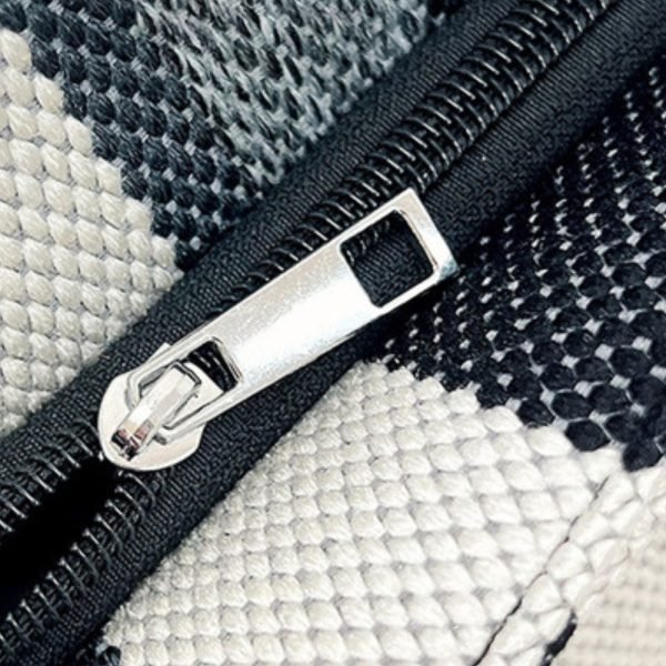 black large capacity tote bag zipper