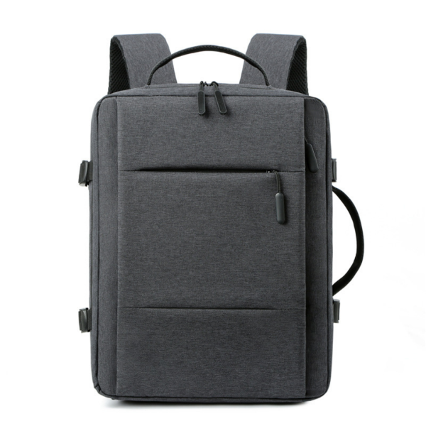 dark grey expandable backpack