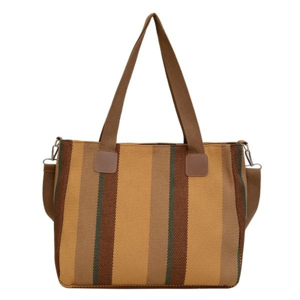 brown large capacity tote bag