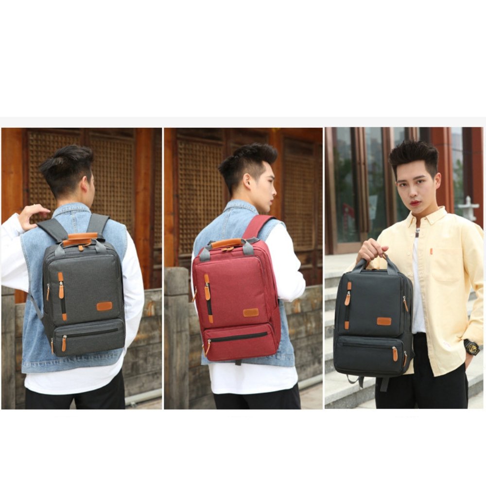 red, blue and black 3in1 computer backpack
