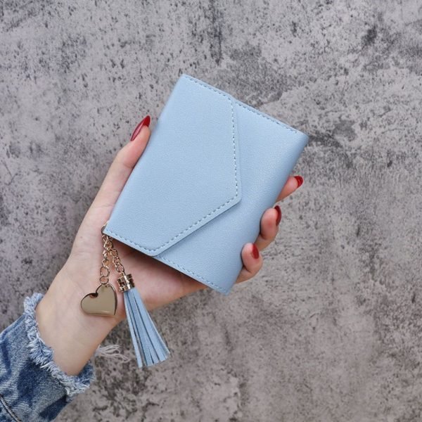 blue tassel wallet