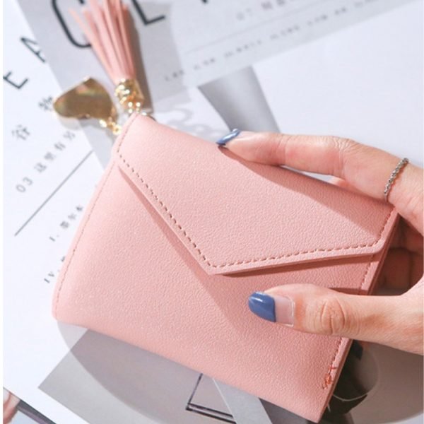 peach tassel wallet